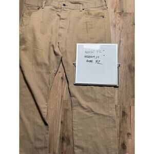 Levi’s Mens 42x30 Khaki Tan Jeans Straight Leg Classic 5 Pocket